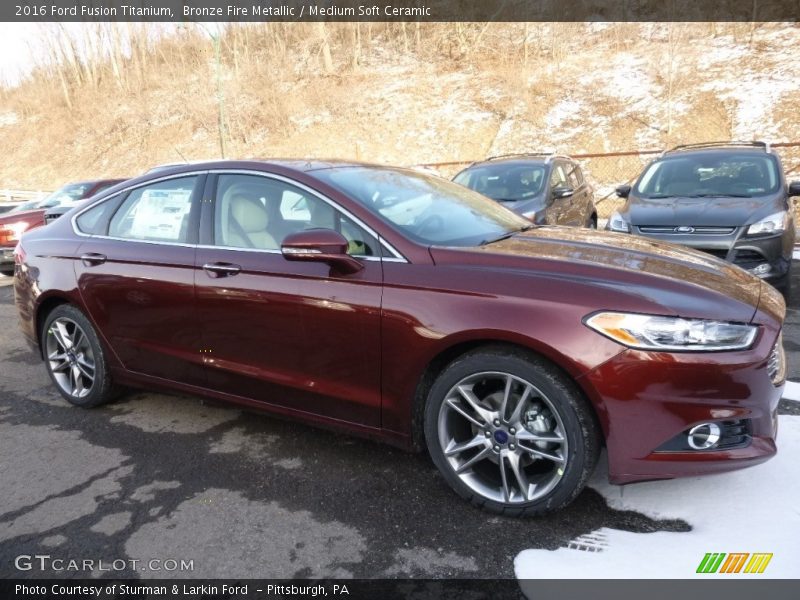 Bronze Fire Metallic / Medium Soft Ceramic 2016 Ford Fusion Titanium