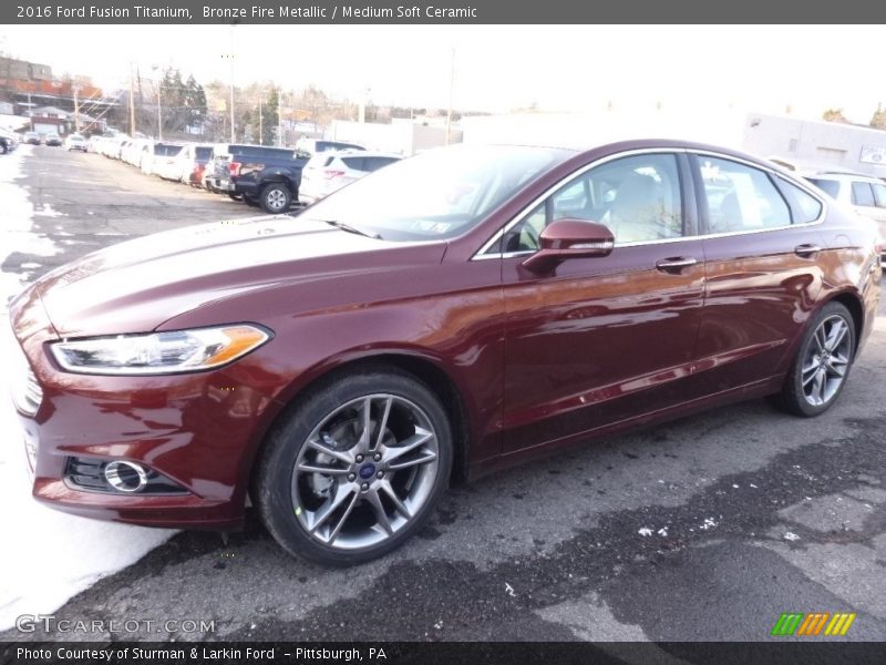 Bronze Fire Metallic / Medium Soft Ceramic 2016 Ford Fusion Titanium