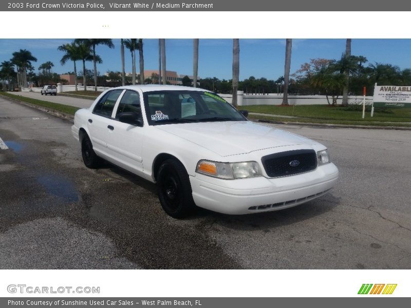 Vibrant White / Medium Parchment 2003 Ford Crown Victoria Police