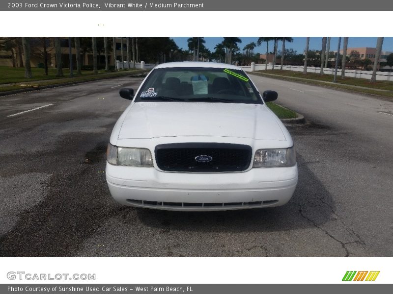 Vibrant White / Medium Parchment 2003 Ford Crown Victoria Police