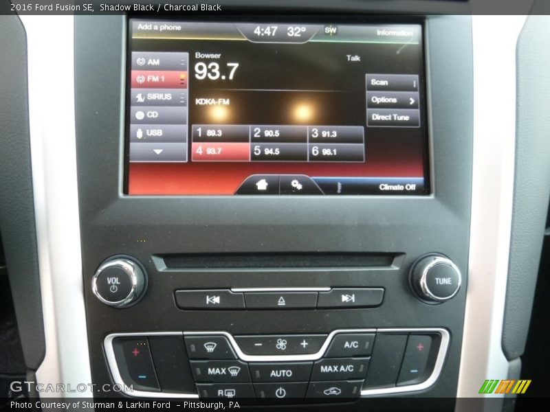 Shadow Black / Charcoal Black 2016 Ford Fusion SE