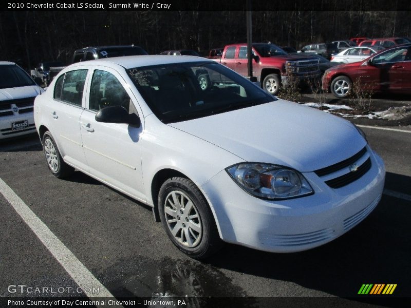 Summit White / Gray 2010 Chevrolet Cobalt LS Sedan