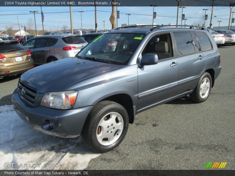 Bluestone Metallic / Ivory 2004 Toyota Highlander Limited V6 4WD