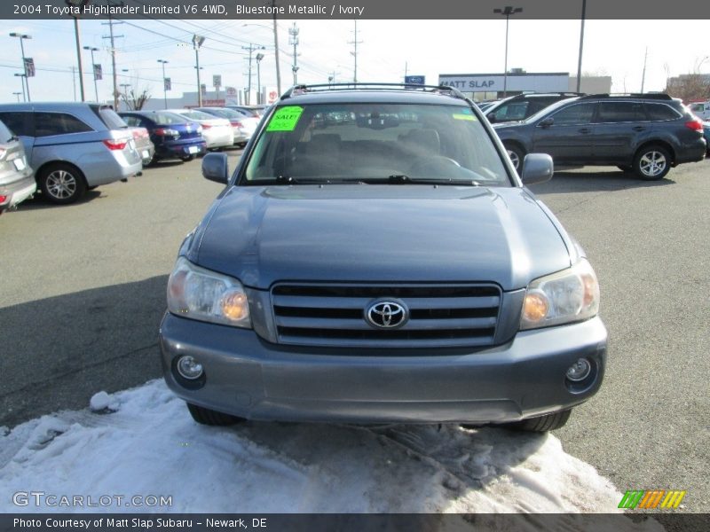 Bluestone Metallic / Ivory 2004 Toyota Highlander Limited V6 4WD