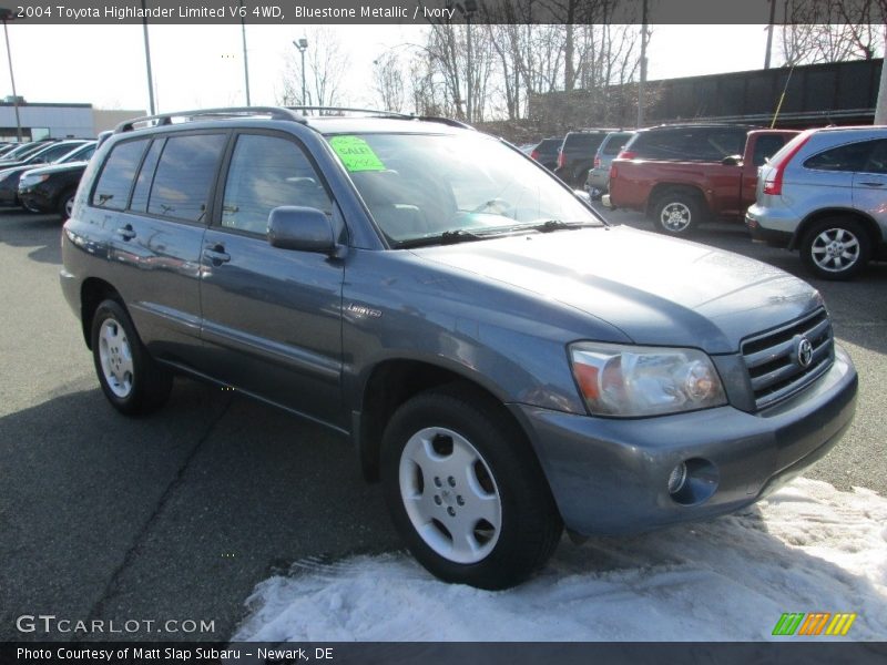 Bluestone Metallic / Ivory 2004 Toyota Highlander Limited V6 4WD