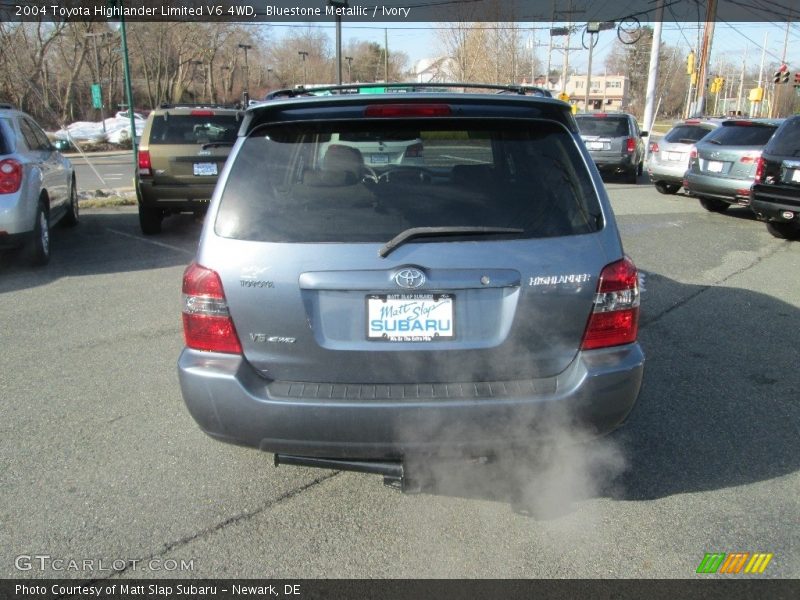Bluestone Metallic / Ivory 2004 Toyota Highlander Limited V6 4WD