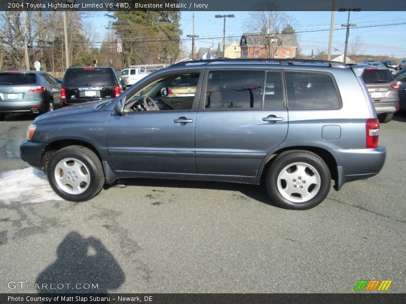 Bluestone Metallic / Ivory 2004 Toyota Highlander Limited V6 4WD