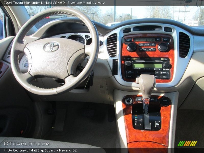 Bluestone Metallic / Ivory 2004 Toyota Highlander Limited V6 4WD