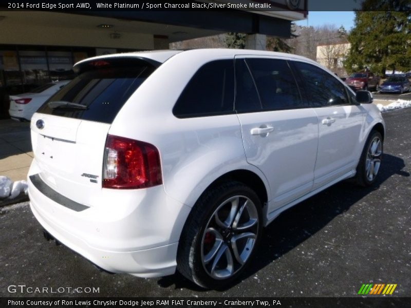 White Platinum / Sport Charcoal Black/Silver Smoke Metallic 2014 Ford Edge Sport AWD