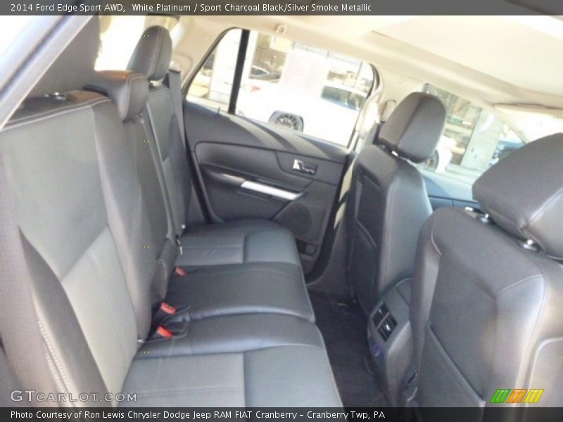 White Platinum / Sport Charcoal Black/Silver Smoke Metallic 2014 Ford Edge Sport AWD
