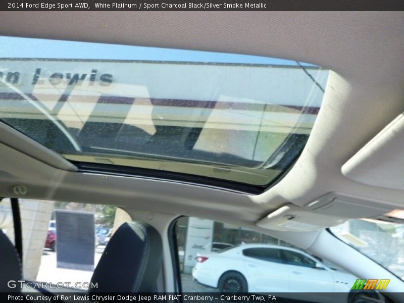White Platinum / Sport Charcoal Black/Silver Smoke Metallic 2014 Ford Edge Sport AWD
