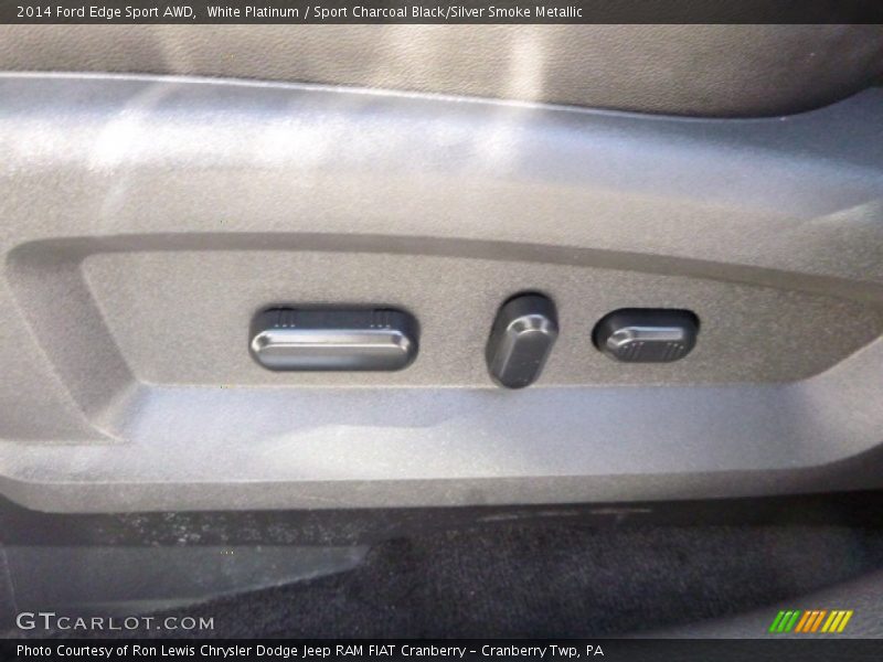 White Platinum / Sport Charcoal Black/Silver Smoke Metallic 2014 Ford Edge Sport AWD