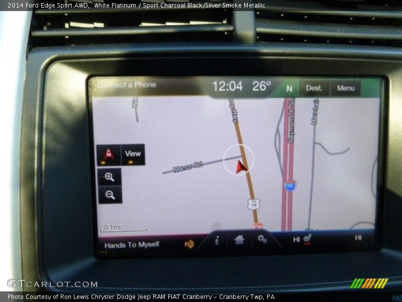 White Platinum / Sport Charcoal Black/Silver Smoke Metallic 2014 Ford Edge Sport AWD