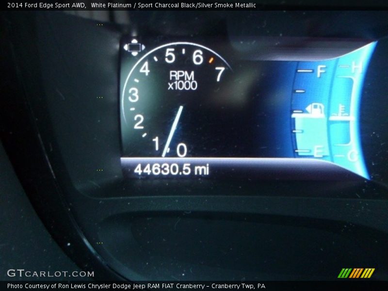 White Platinum / Sport Charcoal Black/Silver Smoke Metallic 2014 Ford Edge Sport AWD