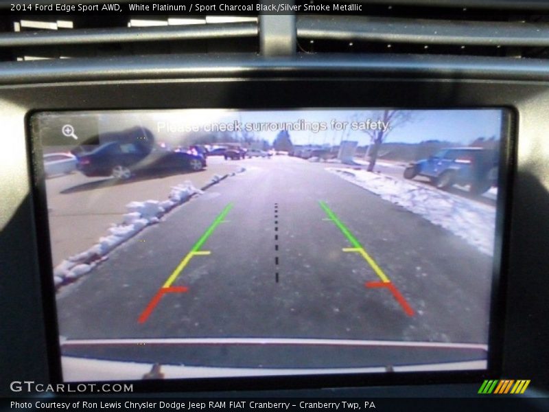White Platinum / Sport Charcoal Black/Silver Smoke Metallic 2014 Ford Edge Sport AWD