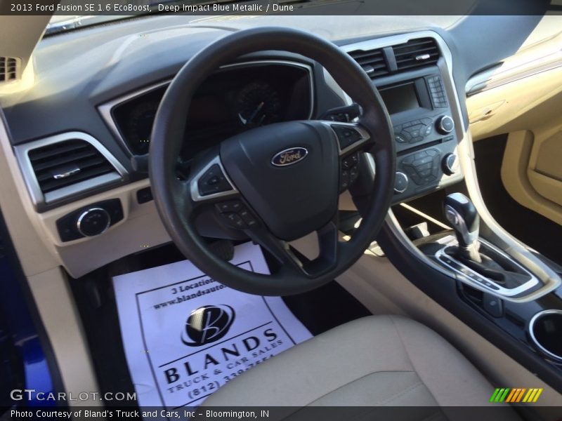 Deep Impact Blue Metallic / Dune 2013 Ford Fusion SE 1.6 EcoBoost