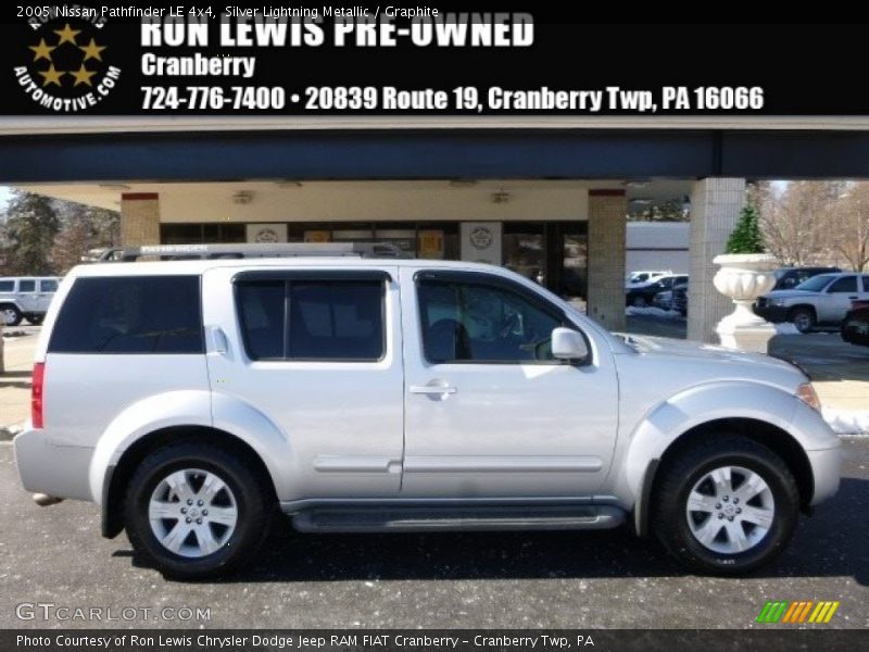 Silver Lightning Metallic / Graphite 2005 Nissan Pathfinder LE 4x4