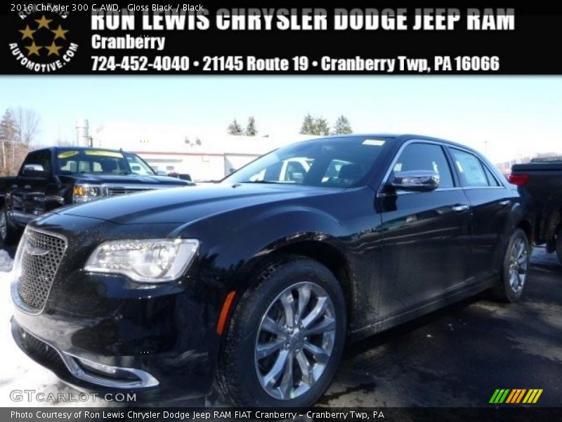 Gloss Black / Black 2016 Chrysler 300 C AWD