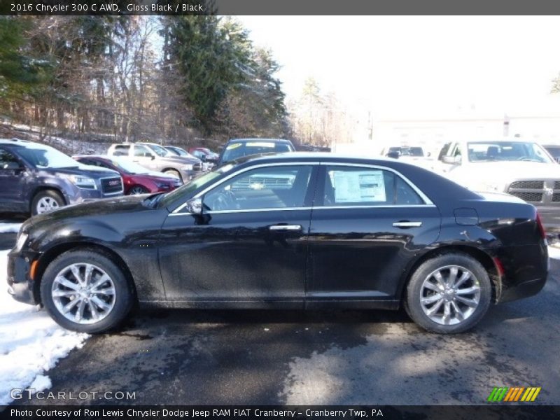 Gloss Black / Black 2016 Chrysler 300 C AWD