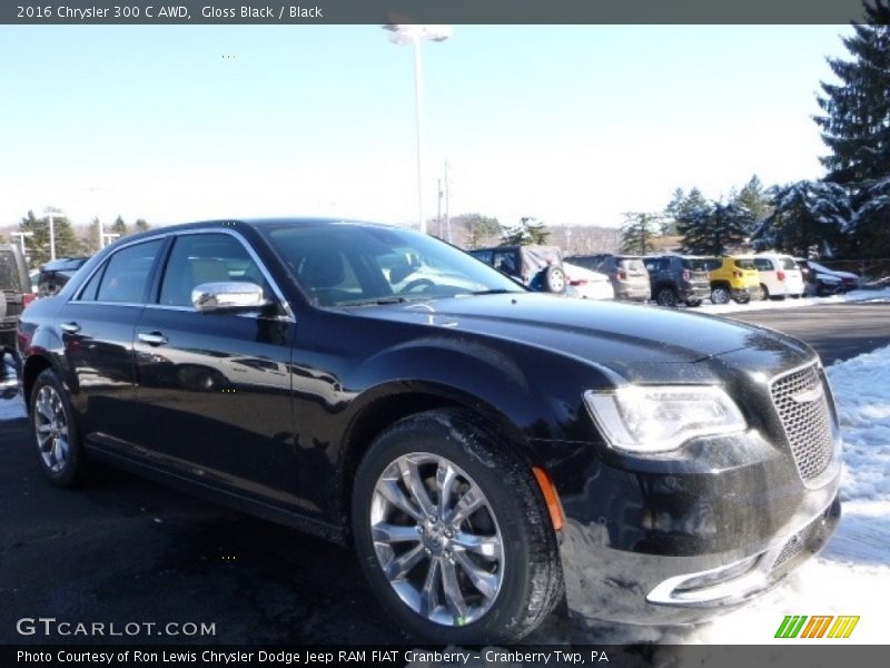 Gloss Black / Black 2016 Chrysler 300 C AWD