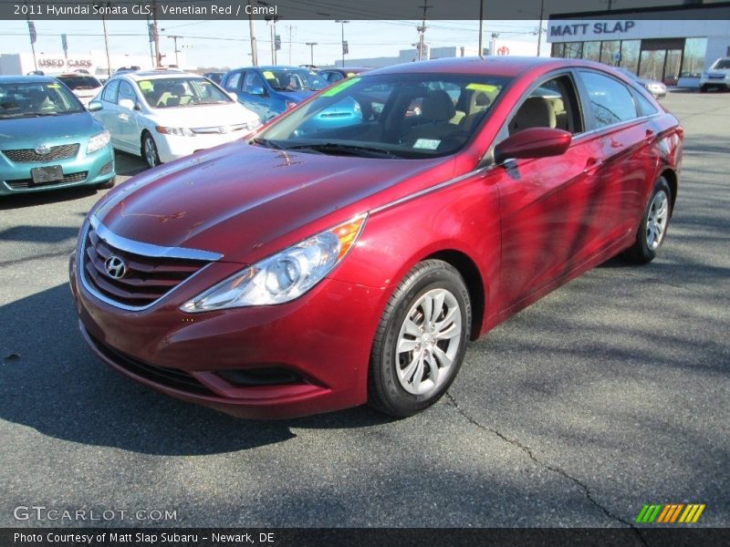Venetian Red / Camel 2011 Hyundai Sonata GLS