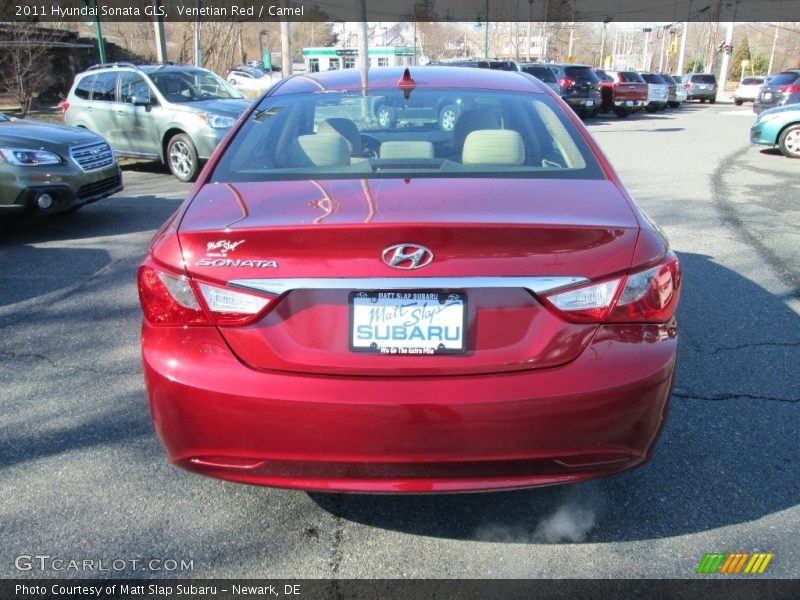 Venetian Red / Camel 2011 Hyundai Sonata GLS