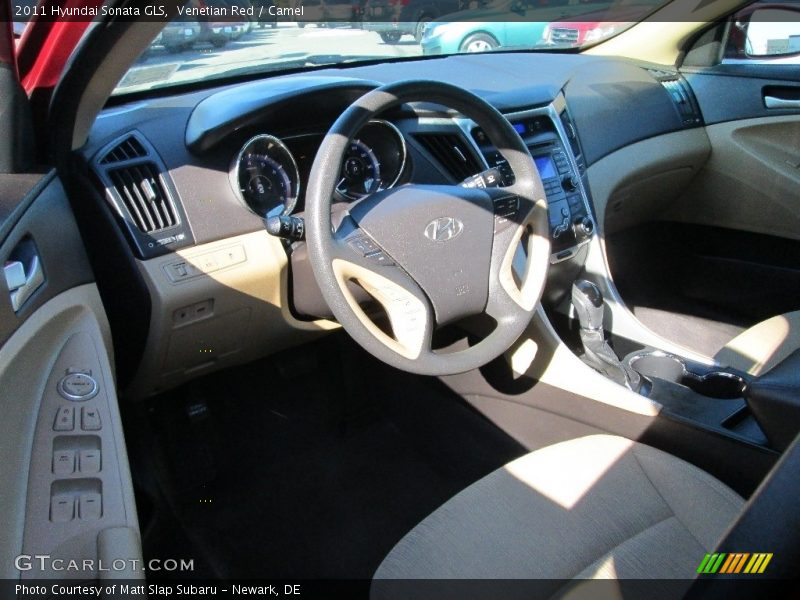 Venetian Red / Camel 2011 Hyundai Sonata GLS