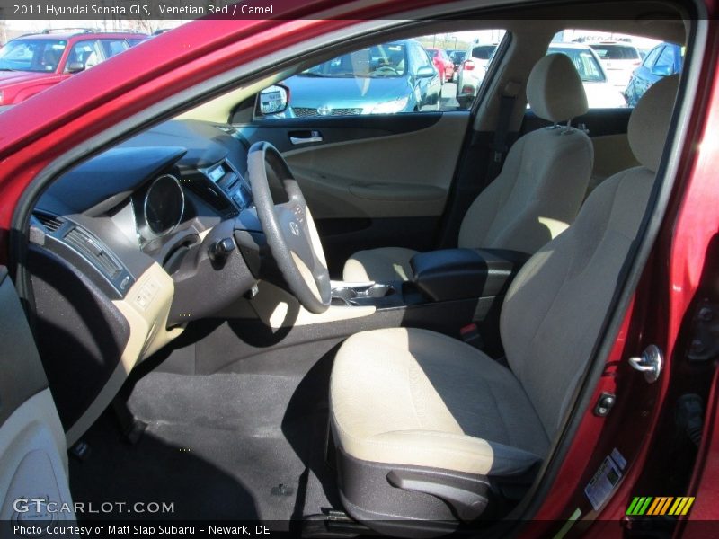 Venetian Red / Camel 2011 Hyundai Sonata GLS