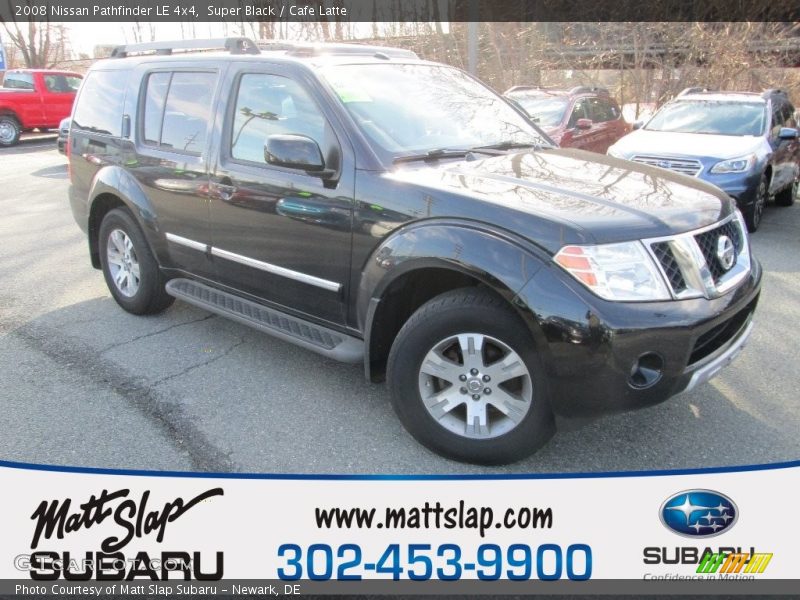 Super Black / Cafe Latte 2008 Nissan Pathfinder LE 4x4