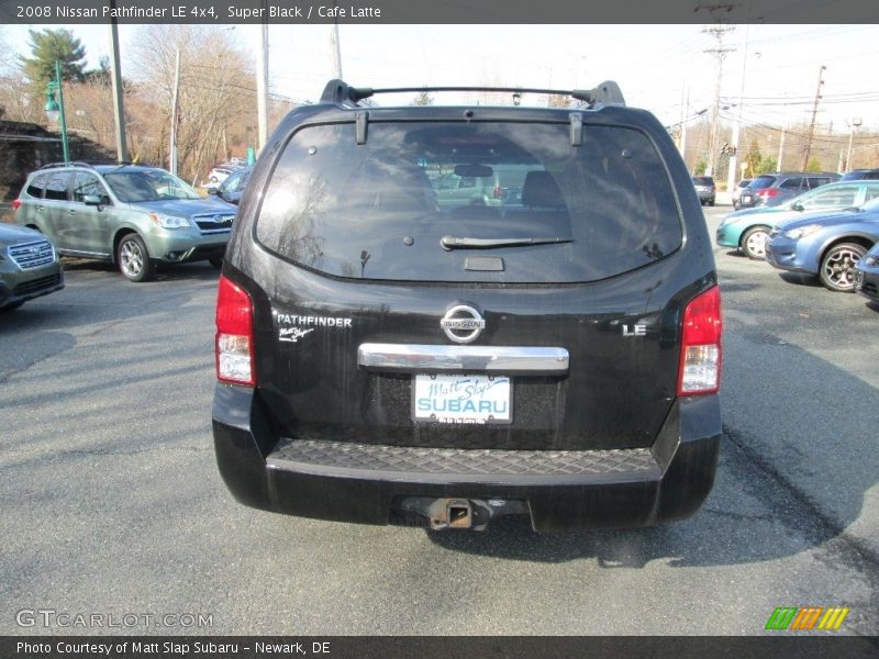 Super Black / Cafe Latte 2008 Nissan Pathfinder LE 4x4