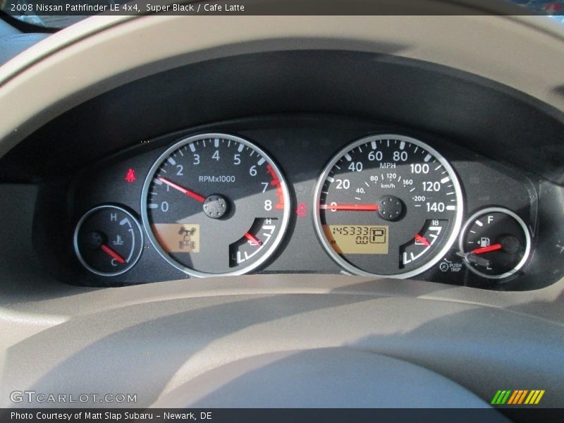 Super Black / Cafe Latte 2008 Nissan Pathfinder LE 4x4