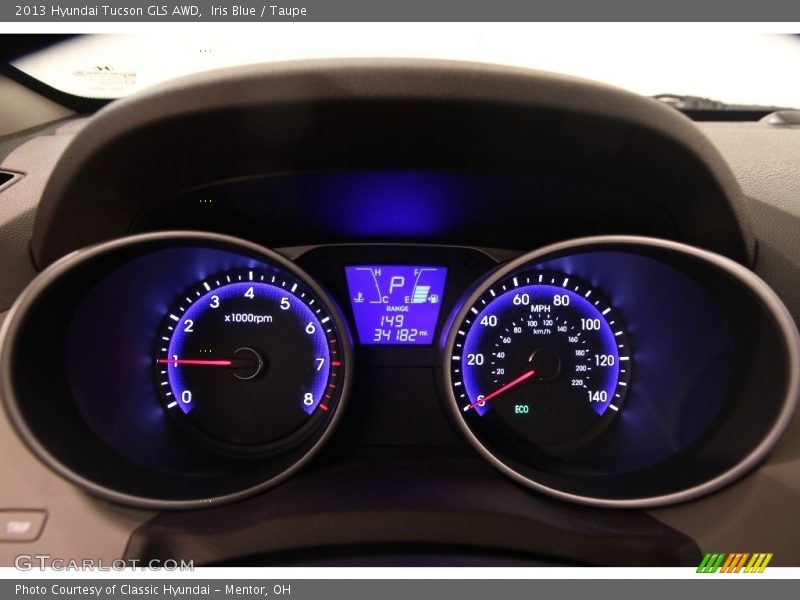 Iris Blue / Taupe 2013 Hyundai Tucson GLS AWD
