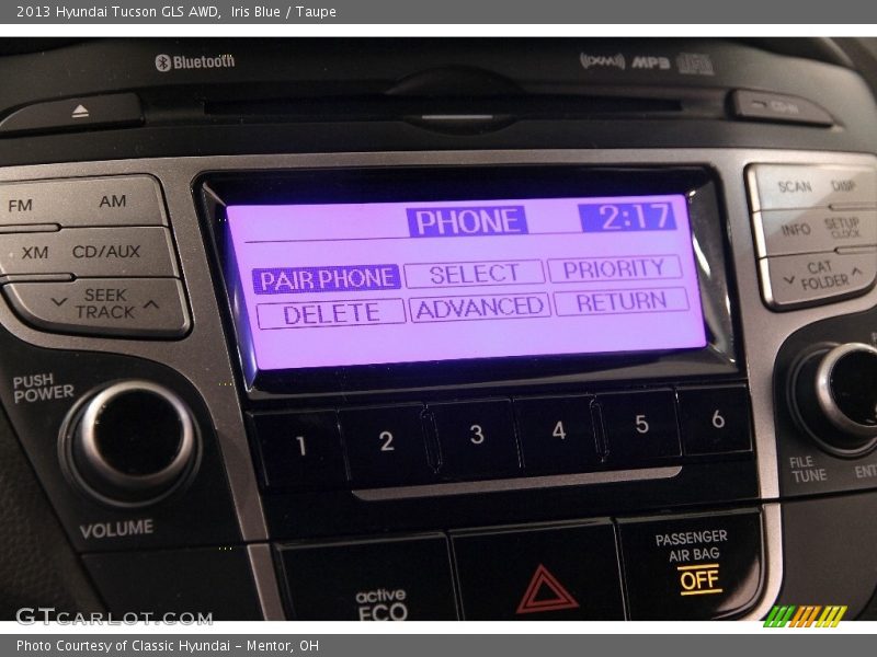 Iris Blue / Taupe 2013 Hyundai Tucson GLS AWD