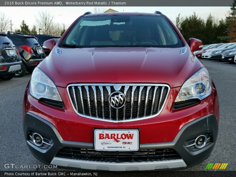 Winterberry Red Metallic / Titanium 2016 Buick Encore Premium AWD