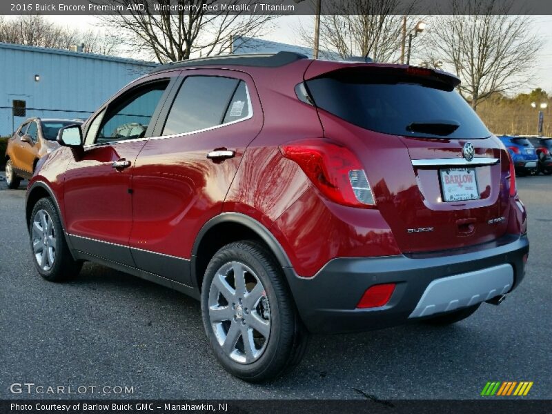 Winterberry Red Metallic / Titanium 2016 Buick Encore Premium AWD