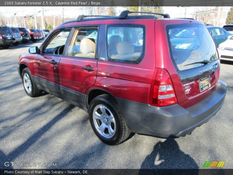 Cayenne Red Pearl / Beige 2003 Subaru Forester 2.5 X
