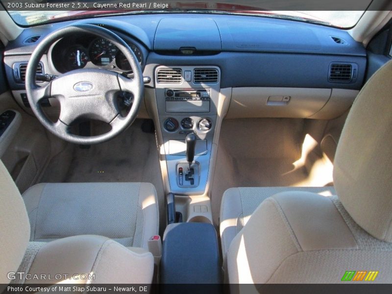 Cayenne Red Pearl / Beige 2003 Subaru Forester 2.5 X