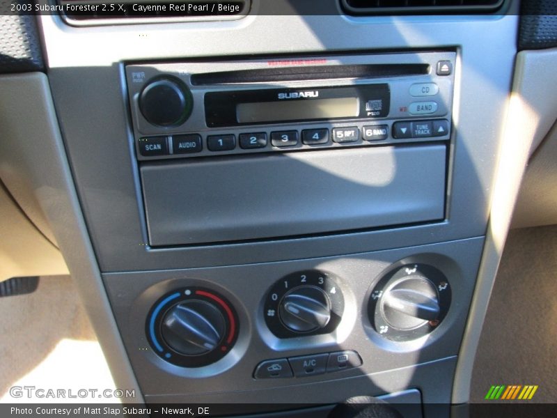 Cayenne Red Pearl / Beige 2003 Subaru Forester 2.5 X
