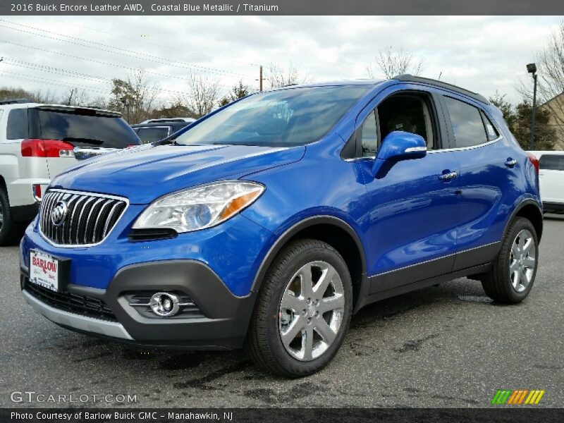 Coastal Blue Metallic / Titanium 2016 Buick Encore Leather AWD