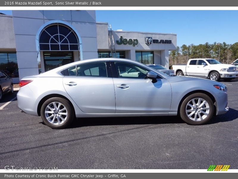 Sonic Silver Metallic / Black 2016 Mazda Mazda6 Sport