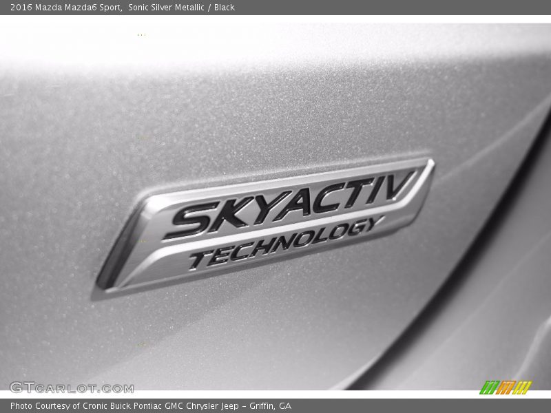 Sonic Silver Metallic / Black 2016 Mazda Mazda6 Sport