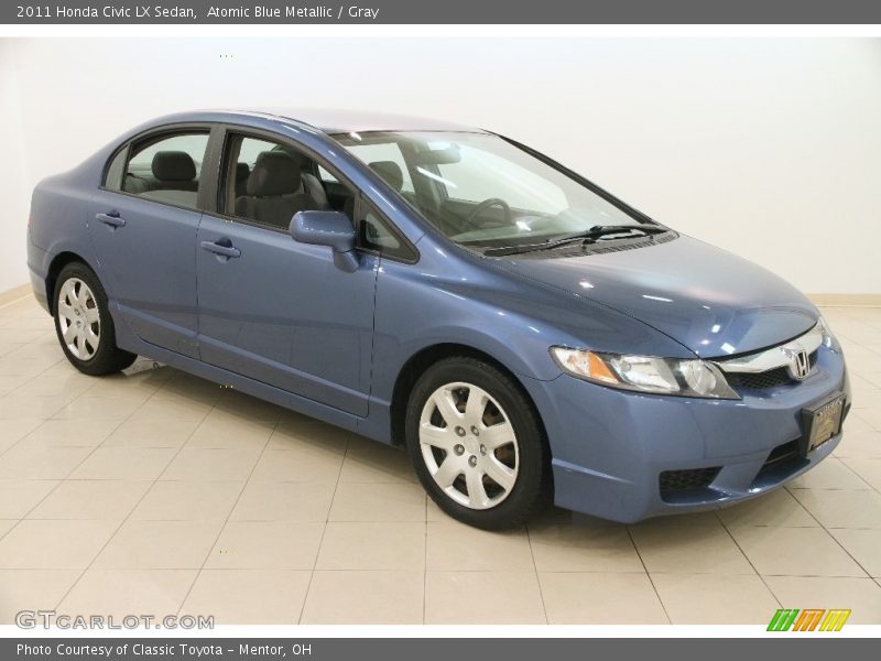 Atomic Blue Metallic / Gray 2011 Honda Civic LX Sedan