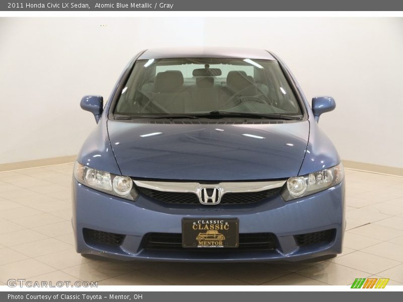 Atomic Blue Metallic / Gray 2011 Honda Civic LX Sedan