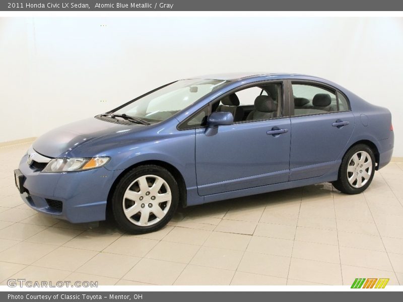 Atomic Blue Metallic / Gray 2011 Honda Civic LX Sedan