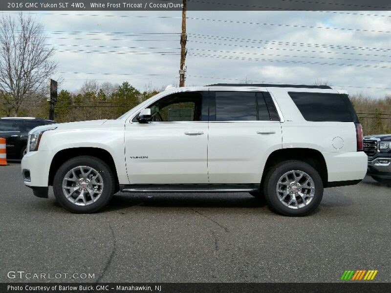 White Frost Tricoat / Cocoa/Dune 2016 GMC Yukon SLT 4WD