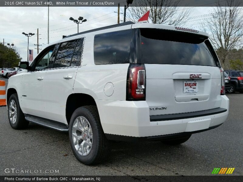 White Frost Tricoat / Cocoa/Dune 2016 GMC Yukon SLT 4WD