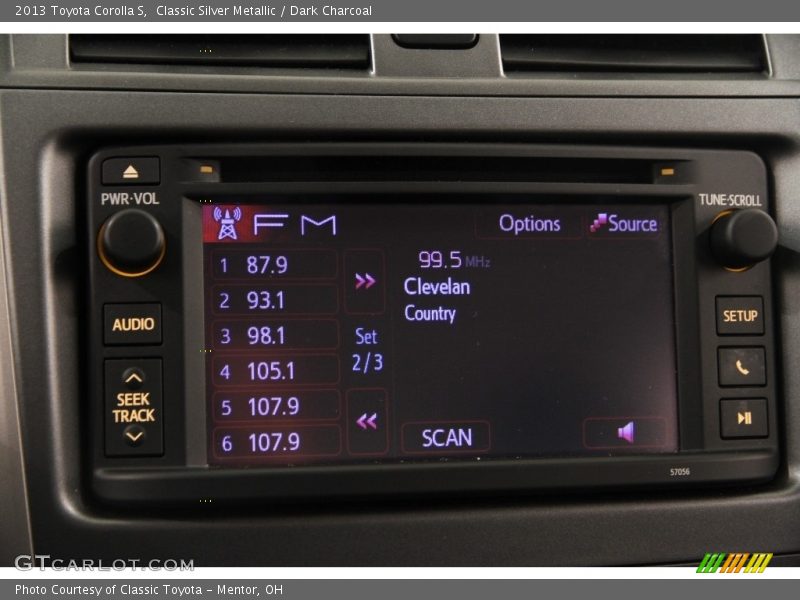 Classic Silver Metallic / Dark Charcoal 2013 Toyota Corolla S