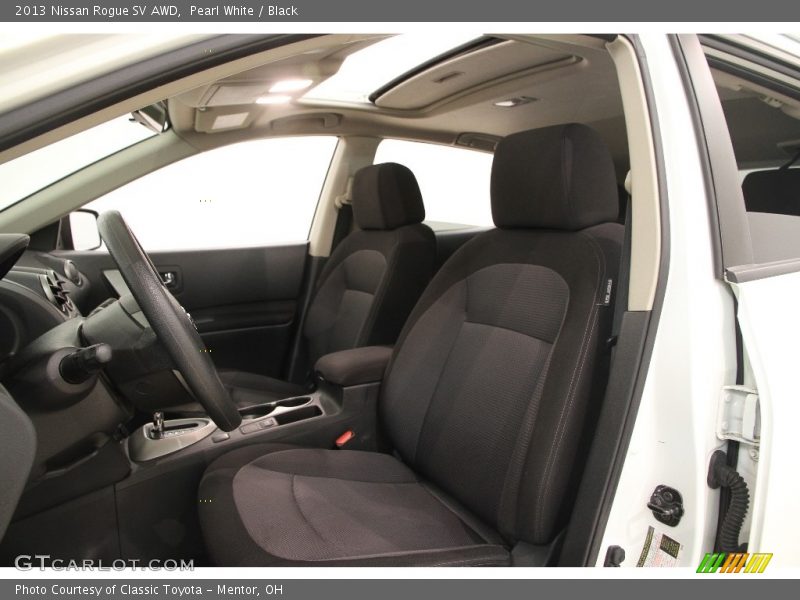 Pearl White / Black 2013 Nissan Rogue SV AWD