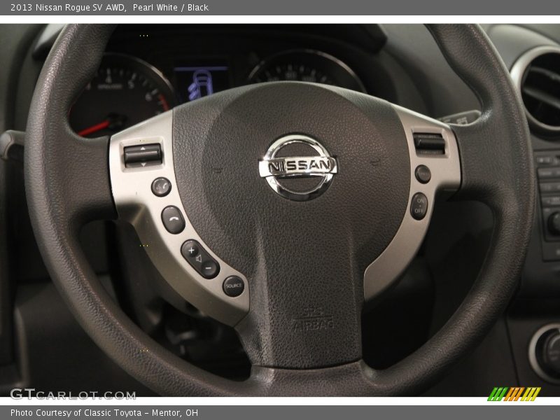 Pearl White / Black 2013 Nissan Rogue SV AWD