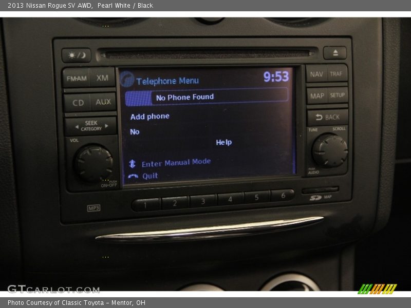 Pearl White / Black 2013 Nissan Rogue SV AWD